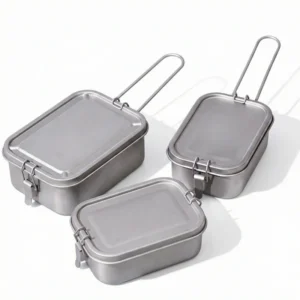 Titanium Lightweight Camping Lunch Box with Lid & Handle