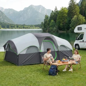 JHK Outdoor 8 Person Camping Tent Quick Instant Tents Setup and Waterproof Windproof Dome Tent with Multi-Directional for Picnic