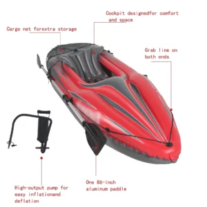 Inflatable Kayak Fishing Boat with Pad