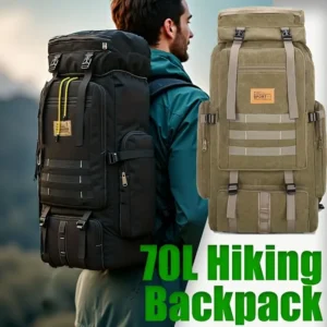 1pc 90L Hiking Daypack Backpack Canvas